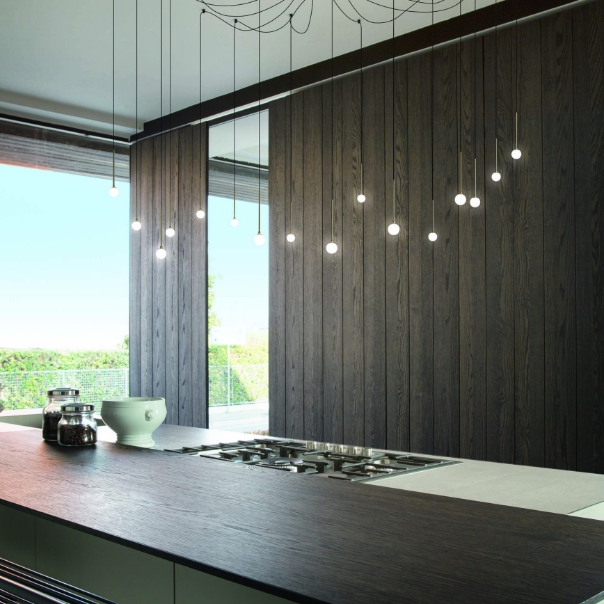 Ideal Lux - LED-Pendelleuchte an Stahlseil LUCCIOLA 16xLED/16W/230V CRI 90 Spider schwarz