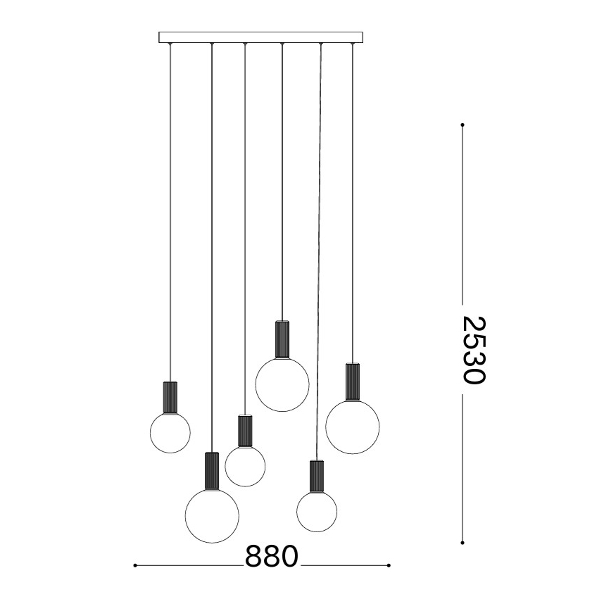 Ideal Lux - LED-Pendelleuchte an Stahlseil ODEON LED/39W/230V CRI 90 beige/weiß