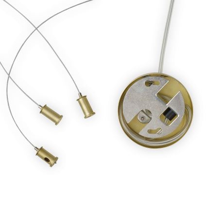 Ideal Lux - PERLAGE LED-Hängeleuchte mit Kabel 14xG9/3W/230V Ø 85 cm Gold/Rauchbeige
