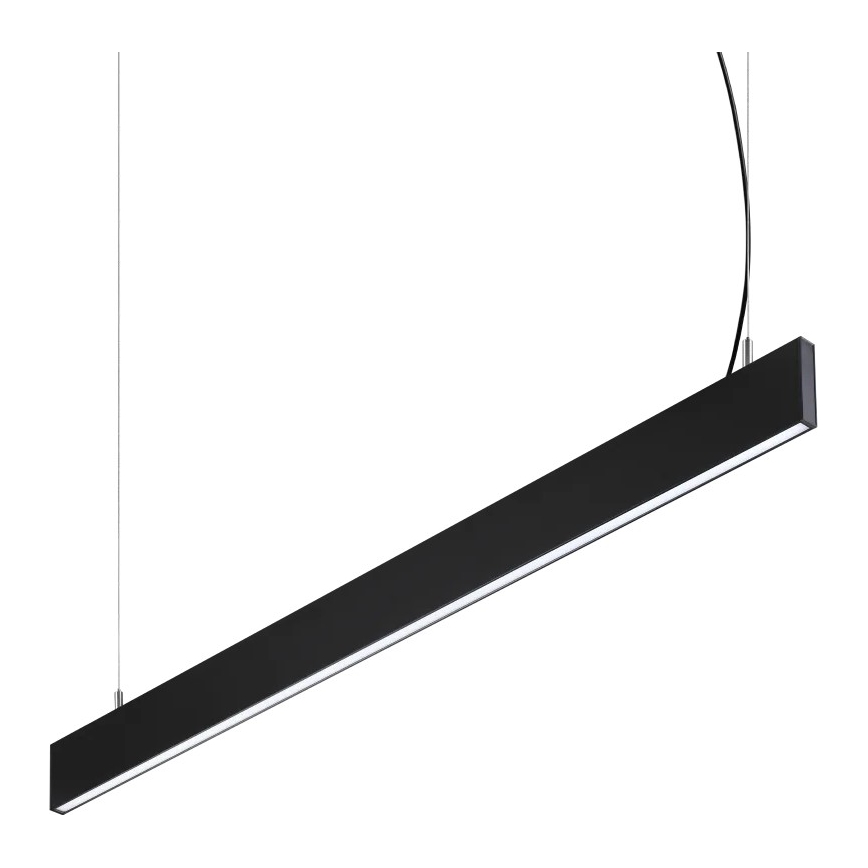 Ideal Lux - LED-Pendelleuchte an Stahlseil STEEL LED/29W/230V 3000K CRI 90 120 cm schwarz
