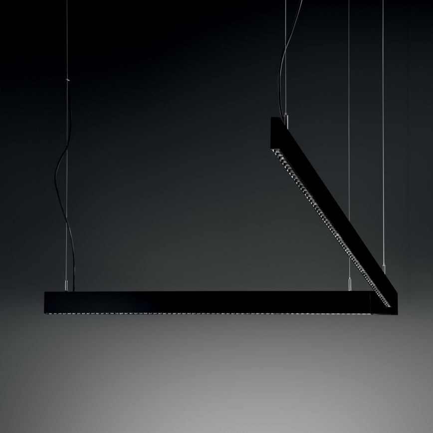 Ideal Lux - LED-Pendelleuchte an Stahlseil STEEL LED/29W/230V 4000K CRI 90 120 cm schwarz