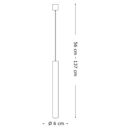 Ideal Lux - LED-Pendelleuchte LOOK 1xGU10/7W/230V CRI 90 Ø 6 cm weiß