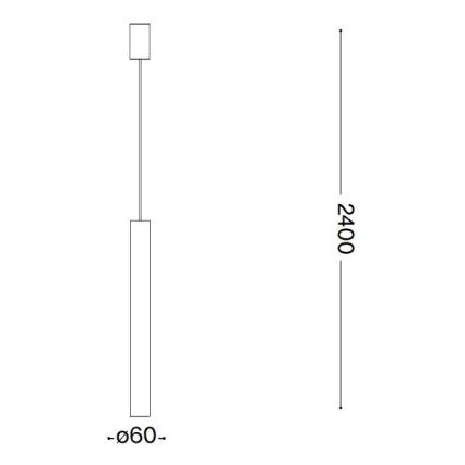 Ideal Lux - LED-Pendelleuchte LOOK 1xGU10/7W/230V CRI 90 Ø 6 cm weiß