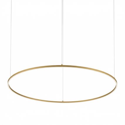 Ideal Lux - LED-Pendelleuchte mit Seilaufhängung ORACLE SLIM LED/37W/230V 3000K CRI 90 Ø 70 cm gold