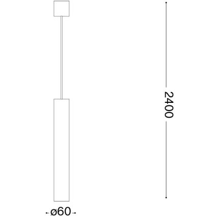 Ideal Lux - LED-Pendelleuchte mit Kabel LOOK 1xGU10/7W/230V CRI 90 Ø 6 cm glänzender Chrom