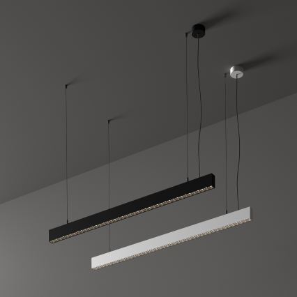 Ideal Lux - LED-Pendelleuchte mit Kabelaufhängung OFFICE LED/30W/230V 4000K CRI 90 schwarz