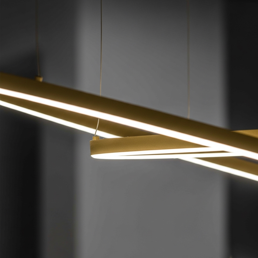 Ideal Lux - LED-Hängeleuchte an Kabel ORACLE SLIM LED/81W/230V 3000K CRI 90 Ø 150 cm goldfarben