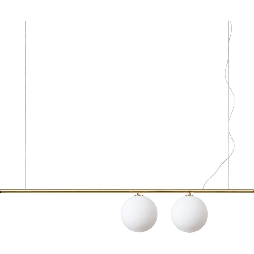 Ideal Lux - LED-Pendelleuchte PERLINE 2xG9/3W/230V goldfarben