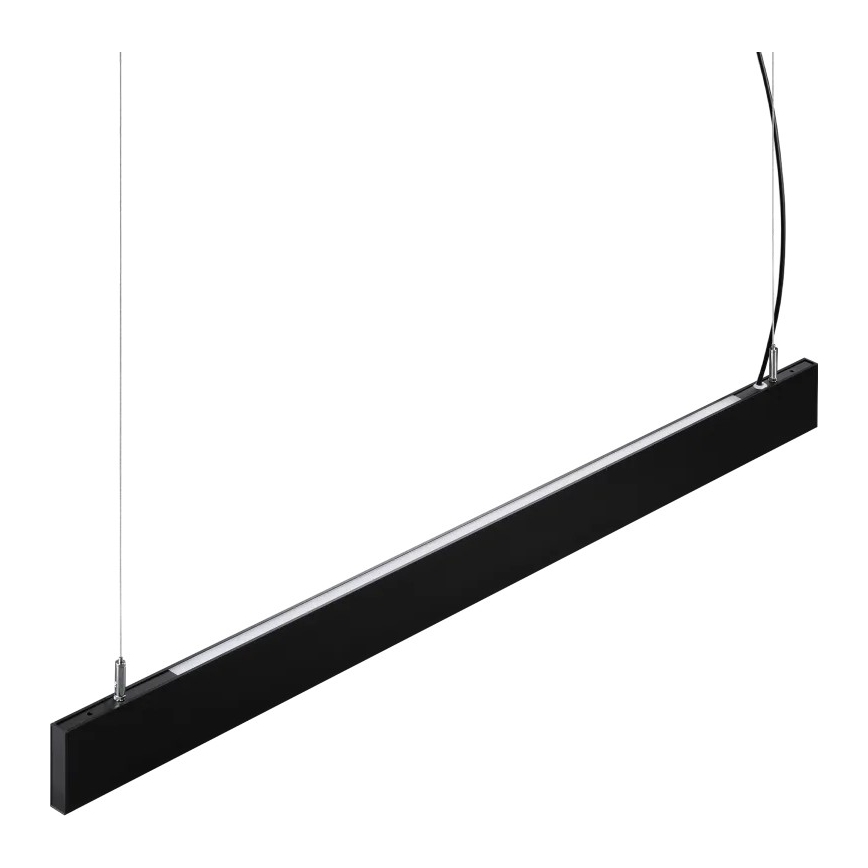 Ideal Lux - LED-Pendelleuchte STEEL an Kabel, LED 29W, 230V, 4000K, CRI 90, 120 cm, schwarz