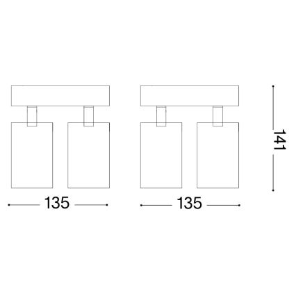 Ideal Lux - LED-Spot DYNAMITE 4xGU10/7W/230V CRI 90 schwarz