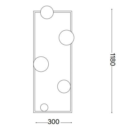 Ideal Lux - LED-Stehleuchte ANGOLO 5xG9/3W/230V schwarz