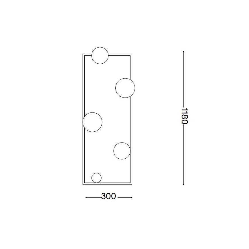 Ideal Lux - LED-Stehleuchte ANGOLO 5xG9/3W/230V schwarz
