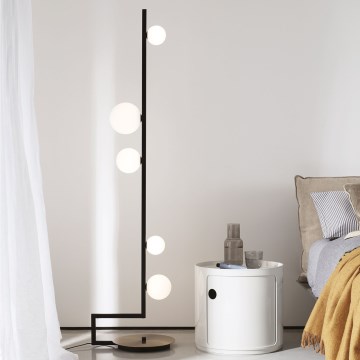 Ideal Lux - LED-Stehleuchte BIRDS 5xG9/3W/230V schwarz/golden