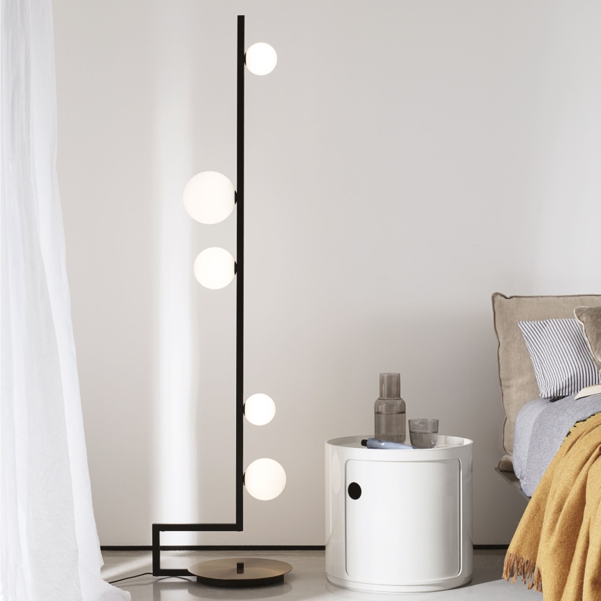 Ideal Lux - LED-Stehleuchte BIRDS 5xG9/3W/230V schwarz/golden