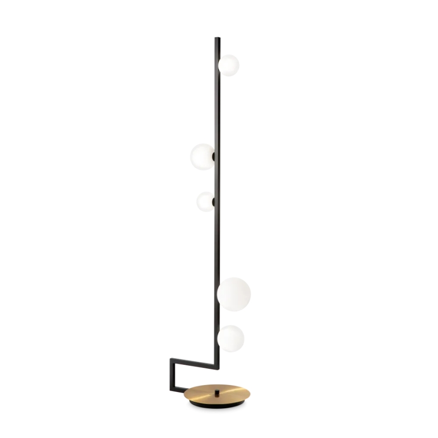 Ideal Lux - LED-Stehleuchte BIRDS 5xG9/3W/230V schwarz/golden
