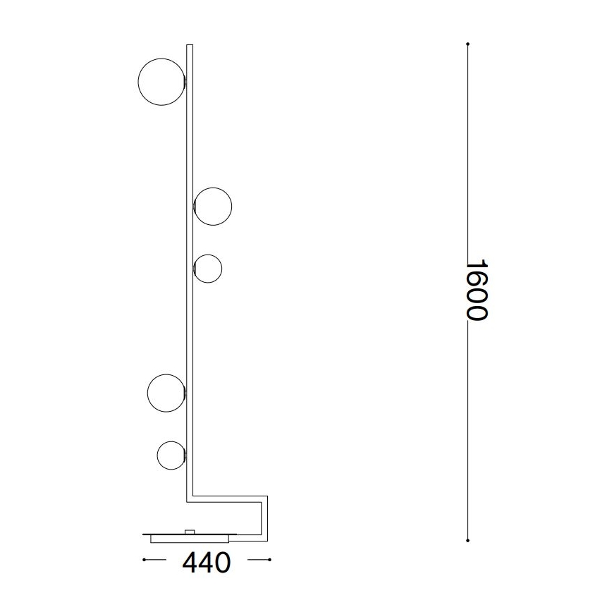 Ideal Lux - LED-Stehleuchte BIRDS 5xG9/3W/230V schwarz/golden