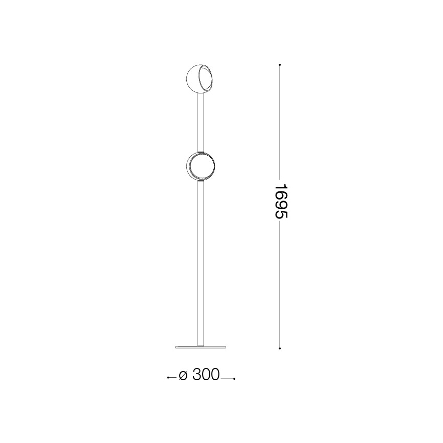 Ideal Lux - LED-Stehleuchte BLOOM 2xLED/5,5W/230V CRI 90 Gold/Rauchbeige