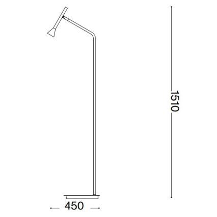 Ideal Lux - LED-Stehleuchte DIESIS LED/4,5W/230V CRI 95 golden