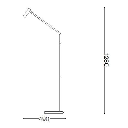 Ideal Lux - LED-Stehleuchte EASY LED/3,5W/230V CRI 90 Messing