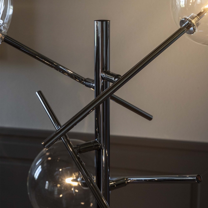 Ideal Lux - LED-Stehleuchte EQUINOXE 4xG4/2W/230V glänzendes Chrom/klar