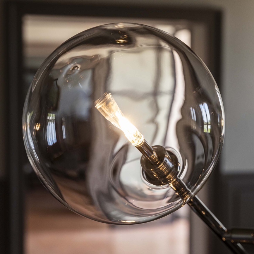 Ideal Lux - LED-Stehleuchte EQUINOXE 4xG4/2W/230V glänzendes Chrom/klar