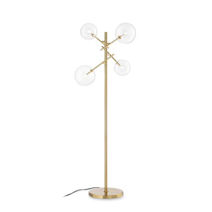Ideal Lux - LED-Stehleuchte EQUINOXE 4xG4/2W/230V Messing/klar