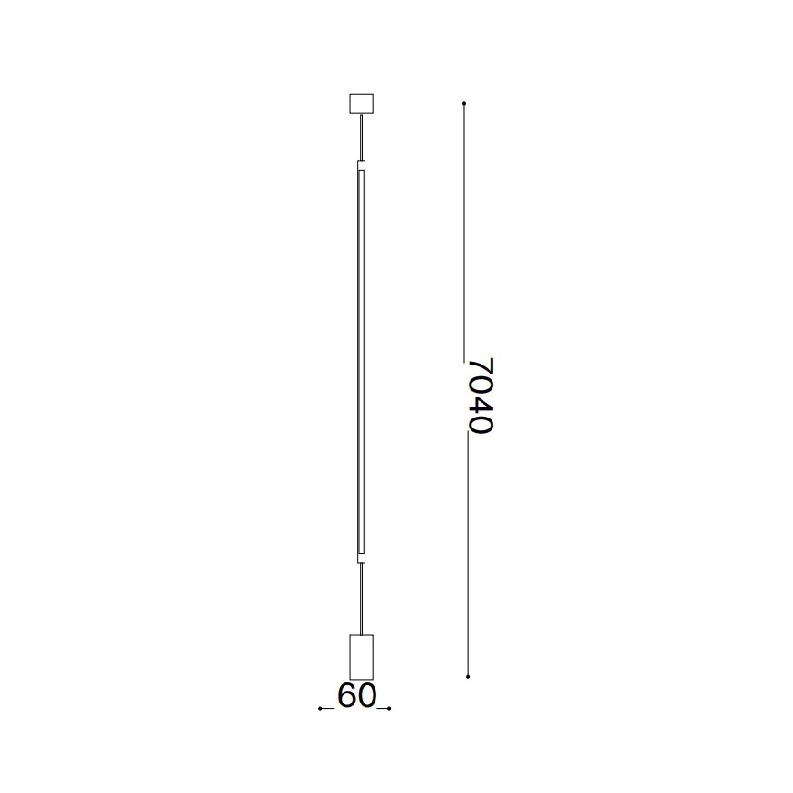 Ideal Lux - LED-Stehleuchte FILO LED/14W/230V 3000K CRI 90 schwarz