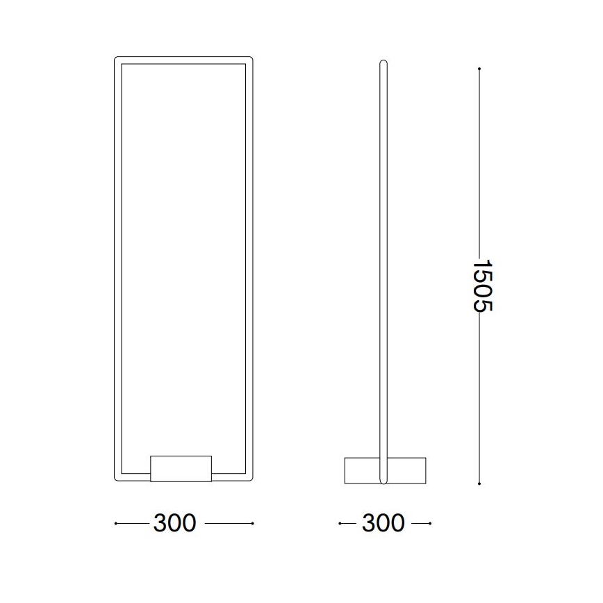 Ideal Lux - LED-Stehleuchte FRAME LED/30W/230V schwarz