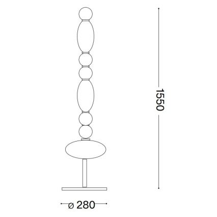 Ideal Lux - LED-Stehleuchte LUMIERE LED/58W/230V