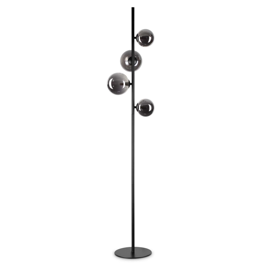 Ideal Lux - LED-Stehleuchte PERLAGE 4xG9/3W/230V schwarz/rauchig