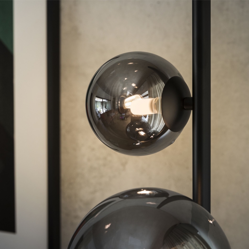 Ideal Lux - LED-Stehleuchte PERLAGE 4xG9/3W/230V schwarz/rauchig