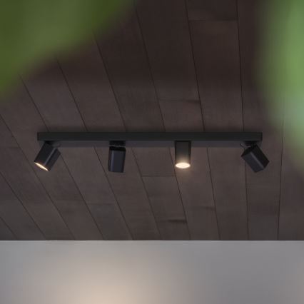 Ideal Lux - LED-Strahler RUDY 4xGU10/7W/230V CRI 90 schwarz