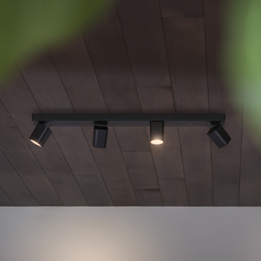 Ideal Lux - LED-Strahler RUDY 4xGU10/7W/230V CRI 90 schwarz