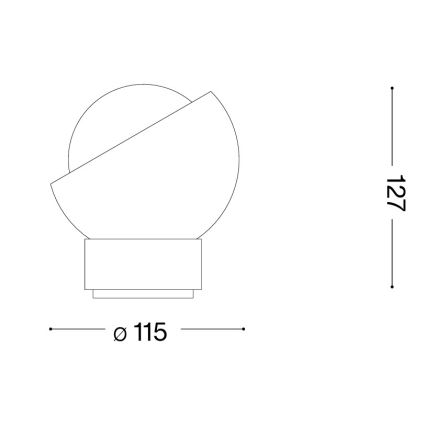 Ideal Lux - LED Tischlampe BLOOM 1xG9/3W/230V gold/rauchiges Beige