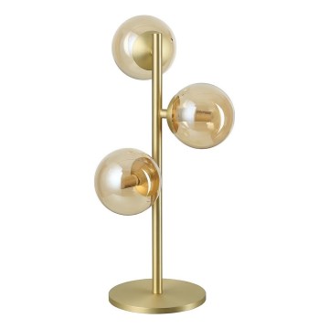 Ideal Lux - LED-Tischlampe PERLAGE 3xG9/3W/230V Gold/Rauchbeige