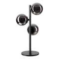 Ideal Lux - LED-Tischlampe PERLAGE 3xG9/3W/230V schwarz/rauchschwarz
