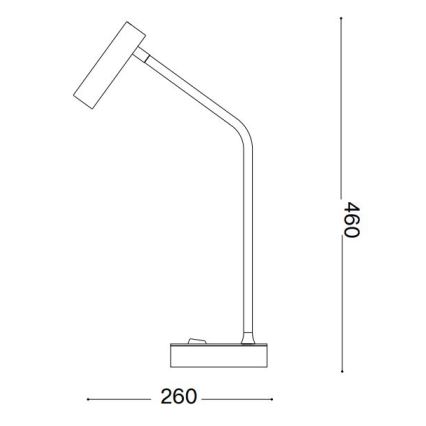 Ideal Lux - LED-Tischleuchte EASY LED/3,5W/230V CRI 90 schwarz