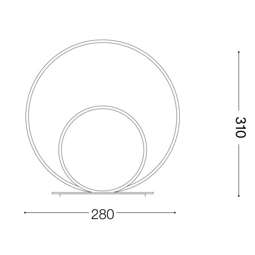 Ideal Lux - LED-Tischleuchte OZ LED/22W/230V CRI 90 schwarz