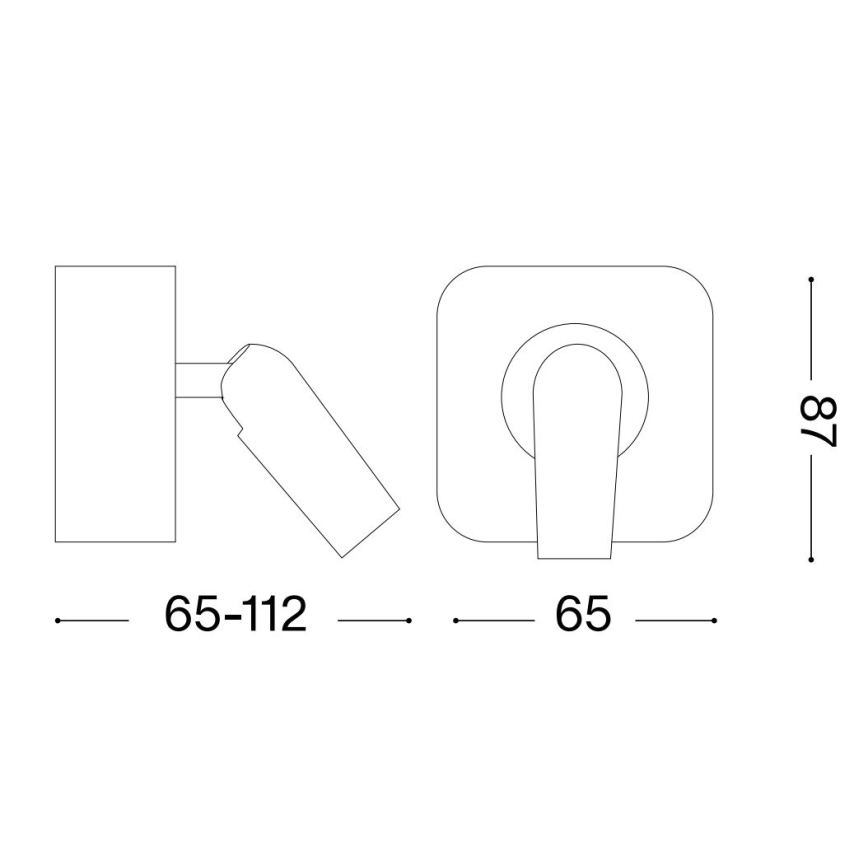 Ideal Lux - LED-Wandstrahler BEAN LED/3W/230V CRI 90 glänzendes Chrom