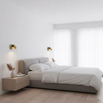 Ideal Lux - LED-Wandstrahler BEAN LED/3W/230V CRI 90 Messing