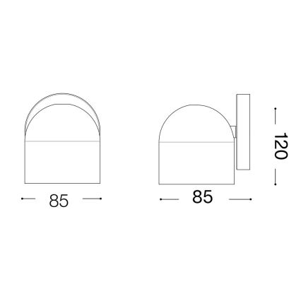 Ideal Lux - LED-Wandstrahler DODO 1xGX53/9W/230V Messing