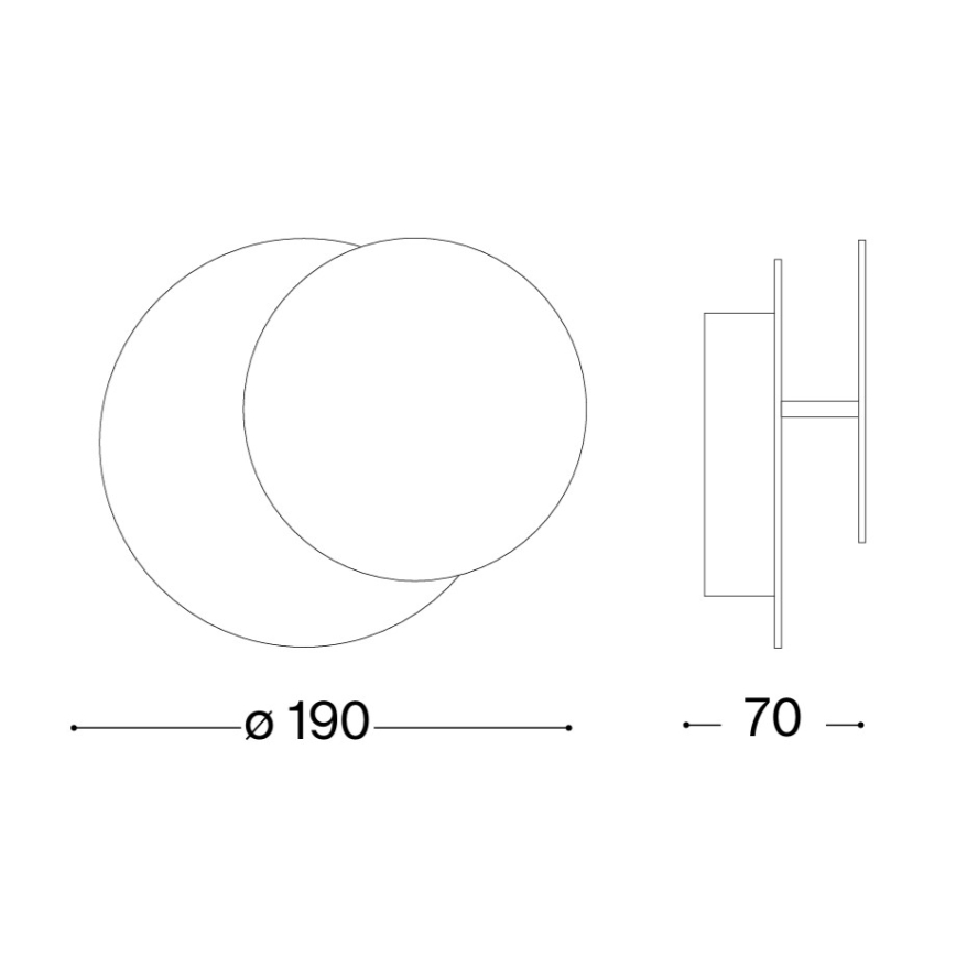 Ideal Lux - LED-Wandbeleuchtung TICK LED/7,5W/230V golden