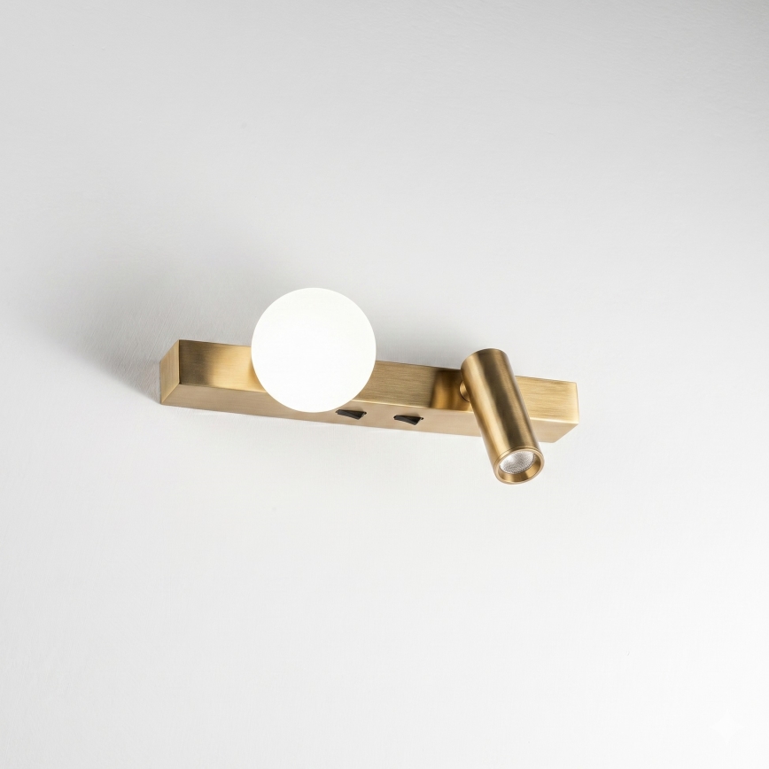Ideal Lux - LED-Wandleuchte BINOMIO 2xLED/3W/230V CRI 90 Messing