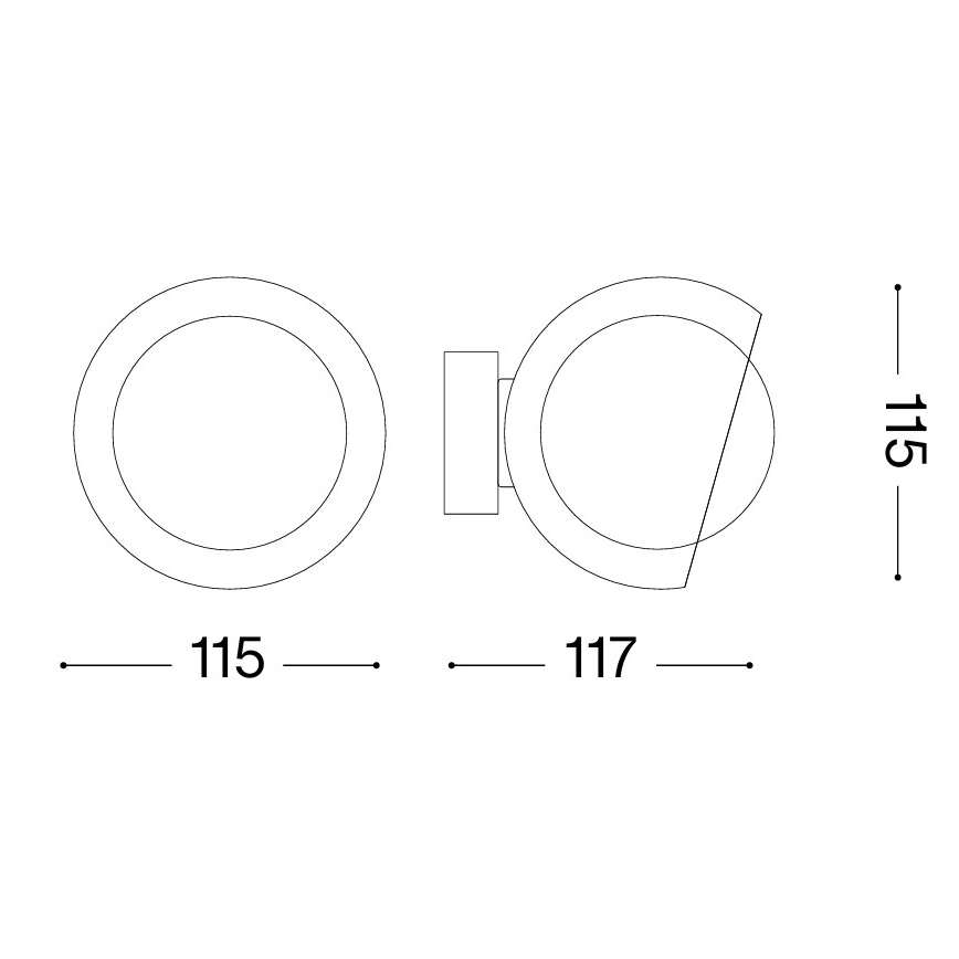 Ideal Lux - LED-Wandleuchte BLOOM 1xG9/3W/230V schwarz