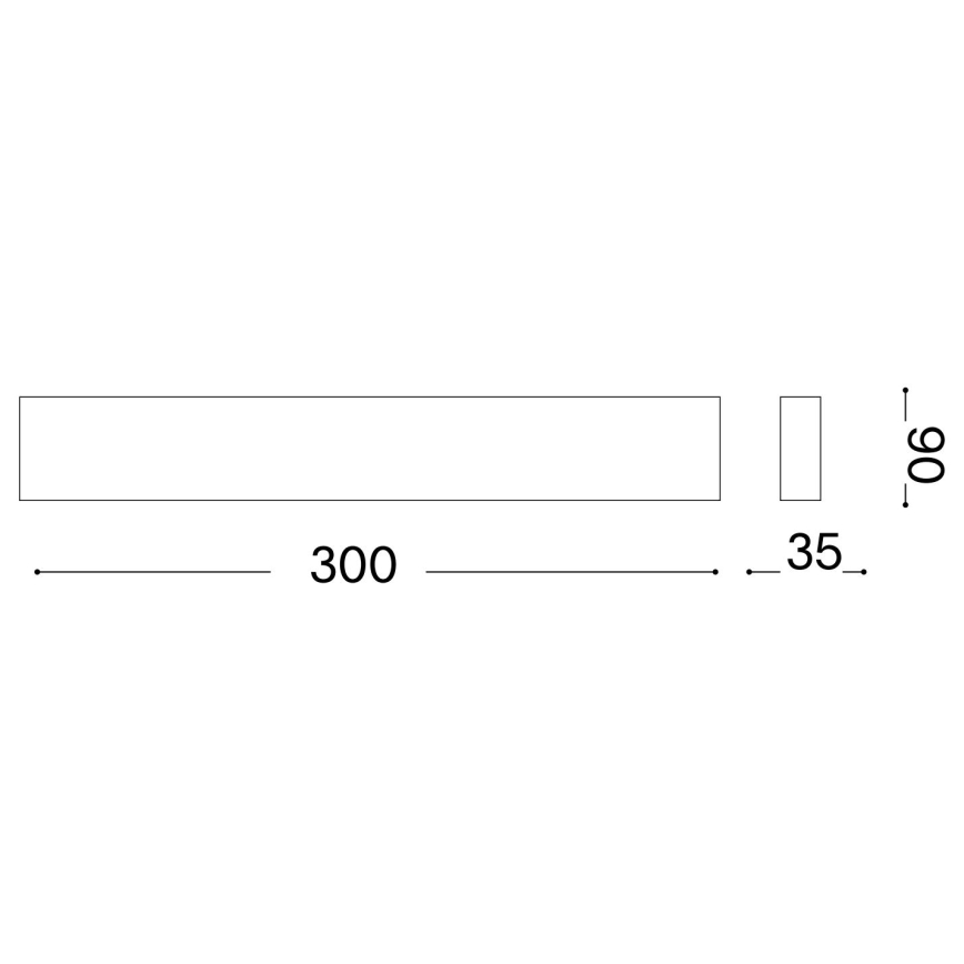 Ideal Lux - LED-Wandleuchte DELTA LED/10W/230V 4000K 30 cm CRI 90 weiß