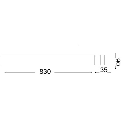 Ideal Lux - LED-Wandleuchte DELTA LED/30W/230V 3000K 83 cm CRI 90 weiß