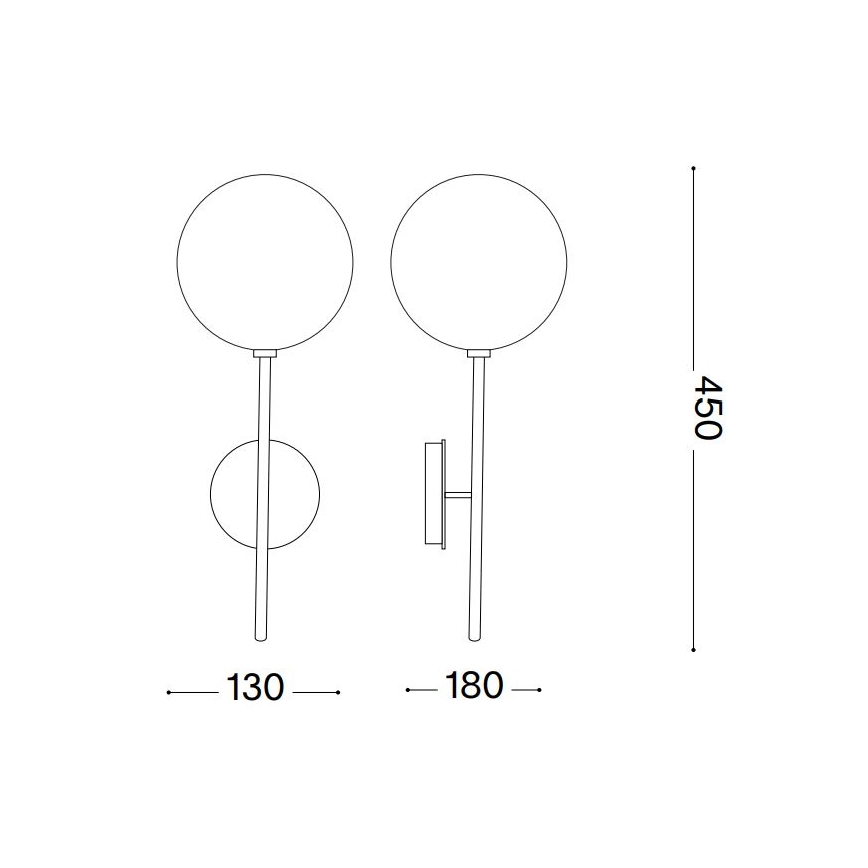 Ideal Lux - LED-Wandleuchte EQUINOXE 1xG4/2W/230V glänzendes Chrom/rauchig