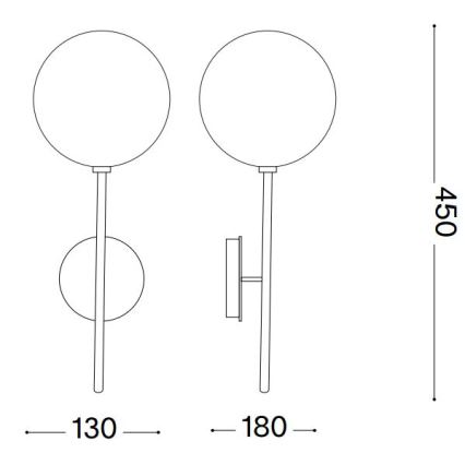 Ideal Lux - LED-Wandleuchte EQUINOXE 1xG4/2W/230V Messing/rauchig