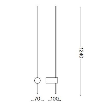 Ideal Lux - LED-Wandleuchte ESSENCE LED/19W/230V 3000K 124 cm CRI 90 weiß