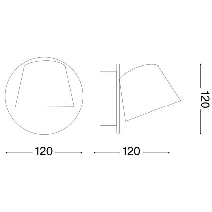 Ideal Lux - LED-Wandleuchte GIM LED/6W/230V schwarz